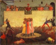 Haga click para ver la imagen ampliada san marco altarpiece cosmas and damian are to be burnt alive.jpg